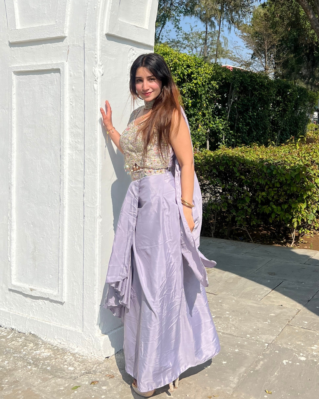 Lavender Tulip Skirt Set