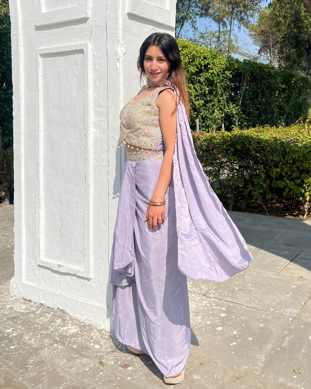 Lavender Tulip Skirt Set