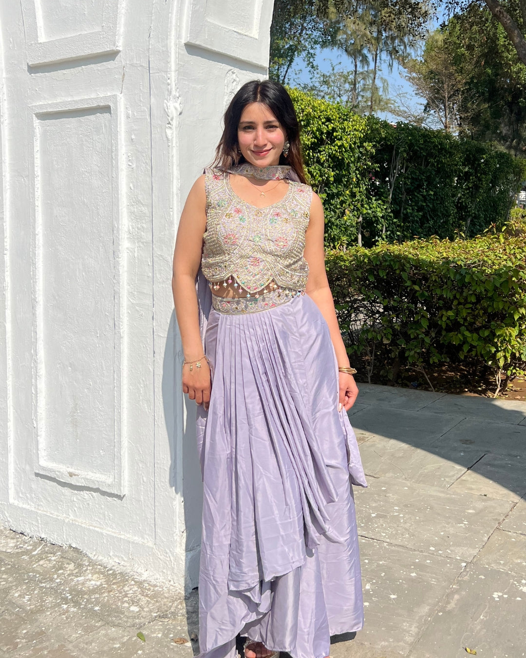 Lavender Tulip Skirt Set