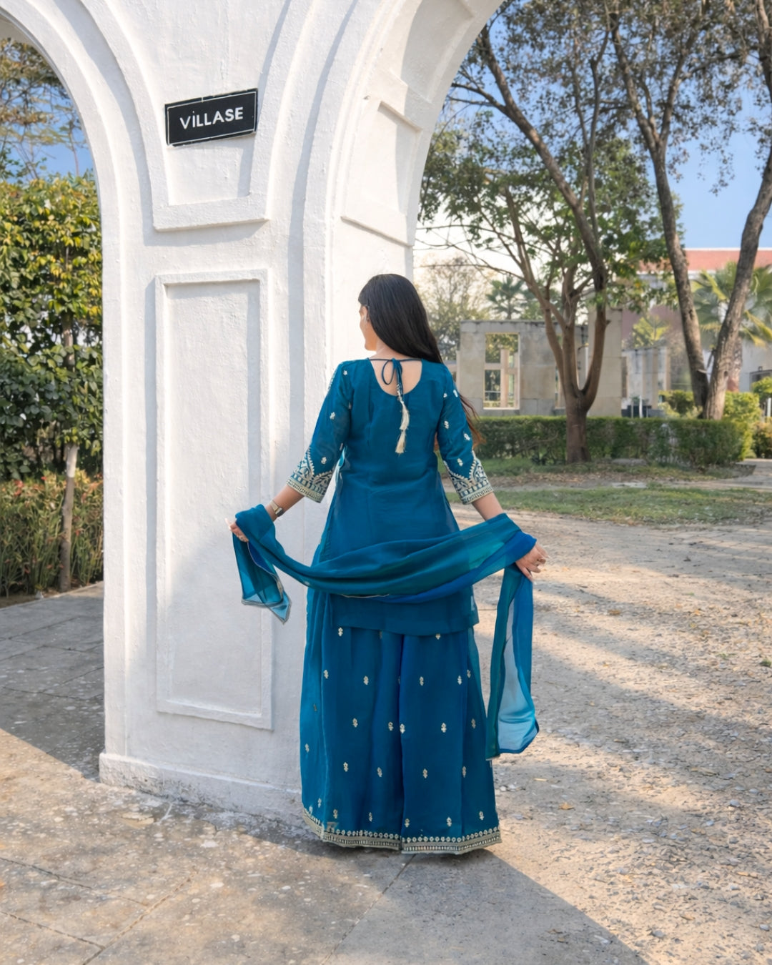 Peacock Paisley Sharara Set