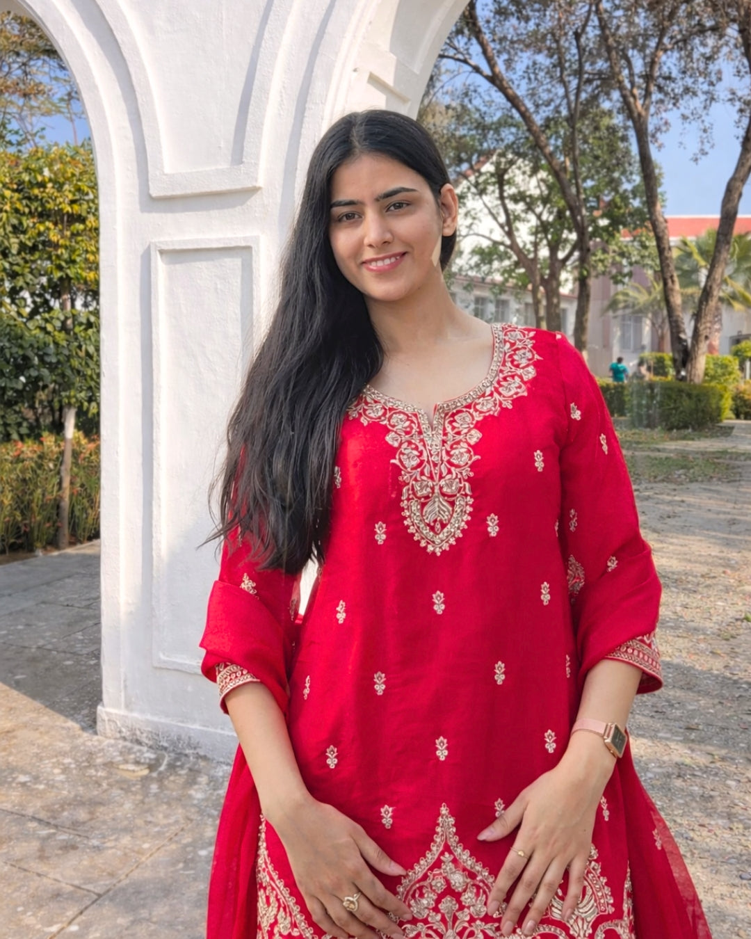 Rose Paisley Sharara Set