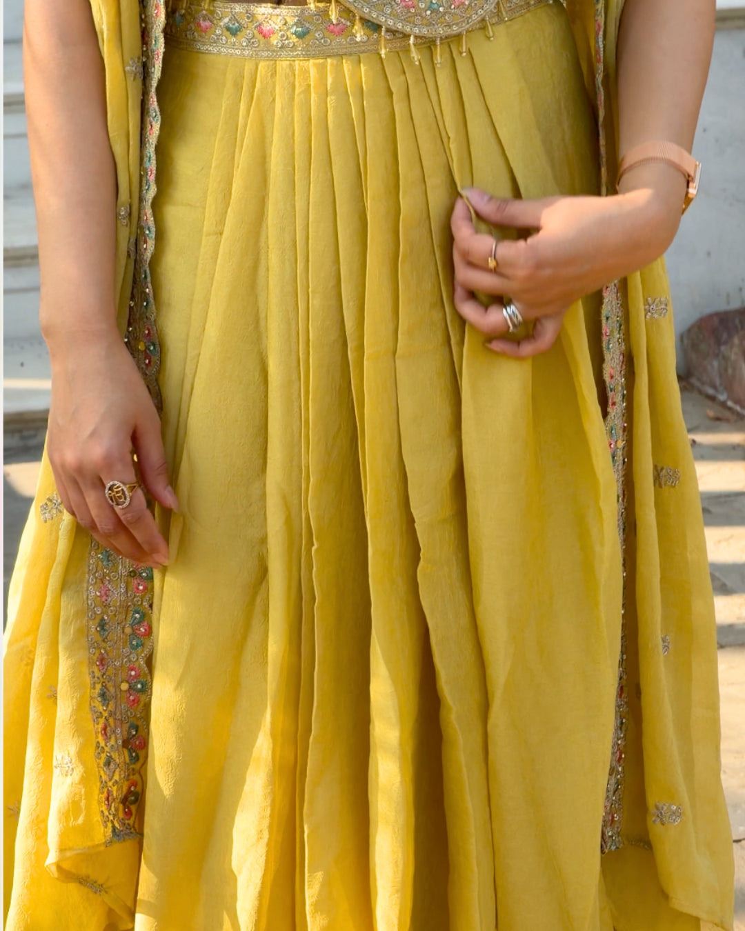 Mustard Shrug Co-ord Set