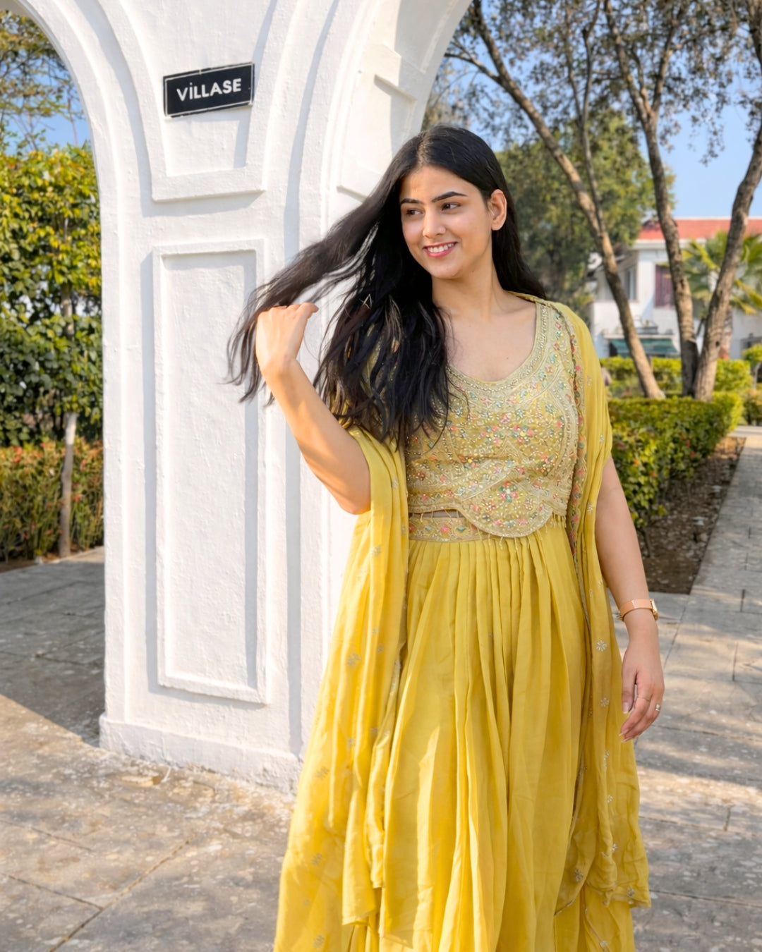 Mustard Shrug Co-ord Set