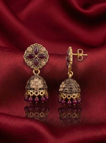 Deep Maroon Ethnic Drops