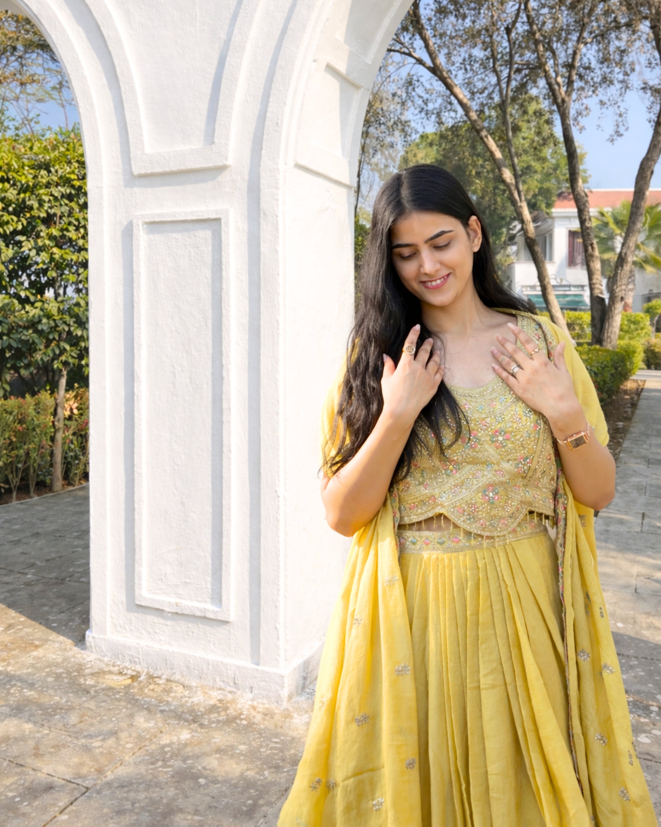 Mustard Shrug Co-ord Set